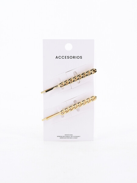 BROCHE PACK x 2 DORADO