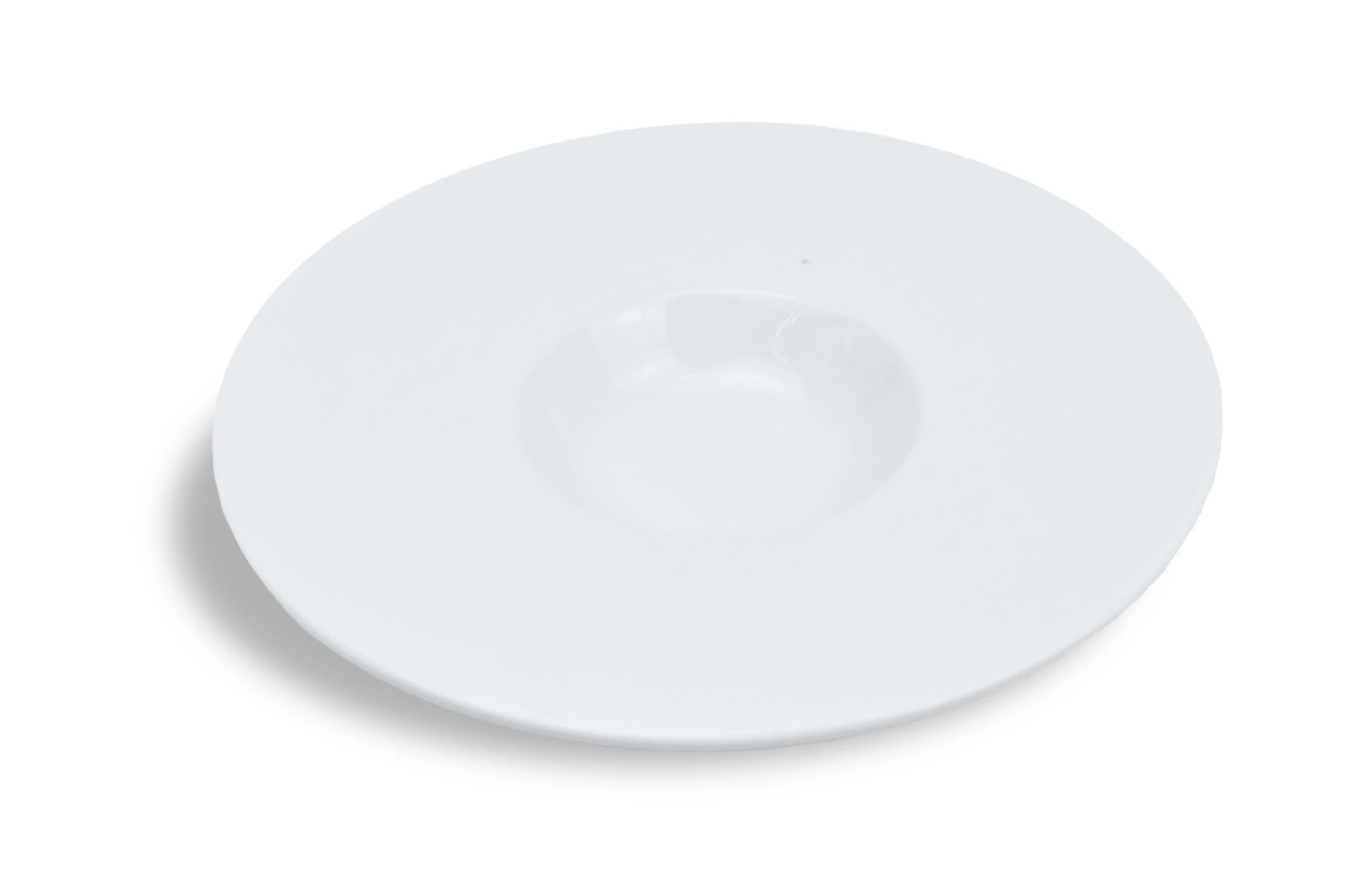 PLATO HONDO CERAMICA BCA P/PASTA 23.5X3.5CM BORDE 7CM ANCHO 745 Q36 M12 