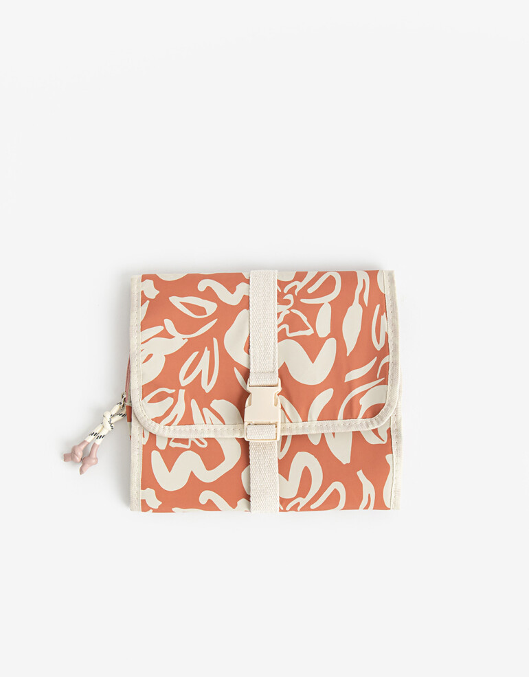 Porta Cosméticos Desplegable Portacosméticos De Material Reciclado - Estampado Flores