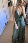 Vestido de seda Vida Tonos turquesa