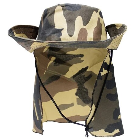 Sombrero de pescador con cubrenuca y protección UV50+ KING BRASIL Camo Caqui