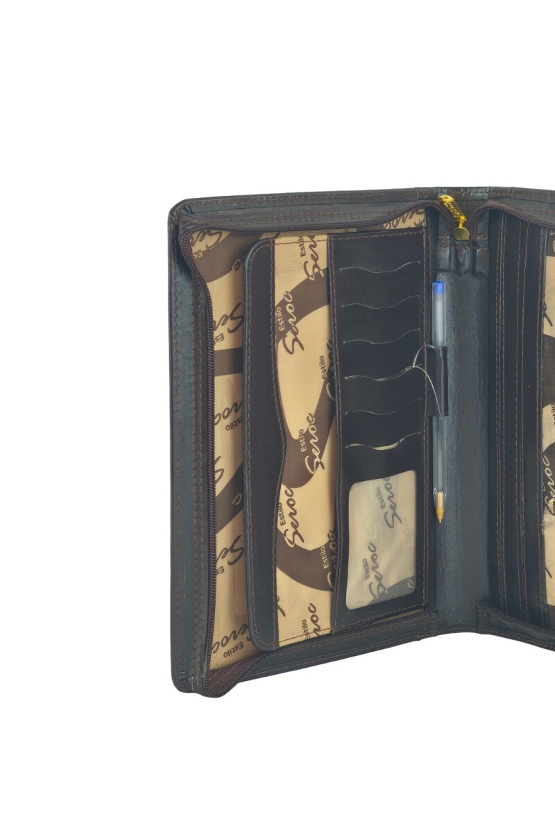 El Dosier Compacto para Organización y Estilo Personal Marron