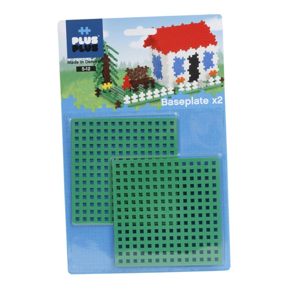 Plus Plus Base Piso Para Bloques Pack X2 Agua Pasto - Color Variante Verde 