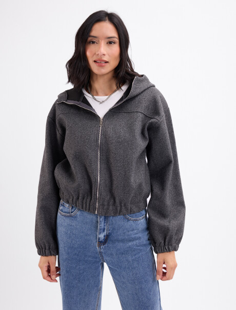 Campera paño Rocio gris oscuro