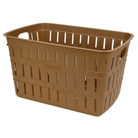 Cesto para ropa símil bambú 20 lts MARRON CLARO
