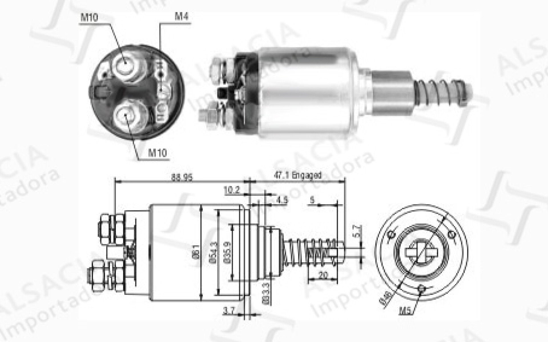 AUTOMATICO DE ARRANQUE - FIAT IVECO BOSCH 24V ZM 