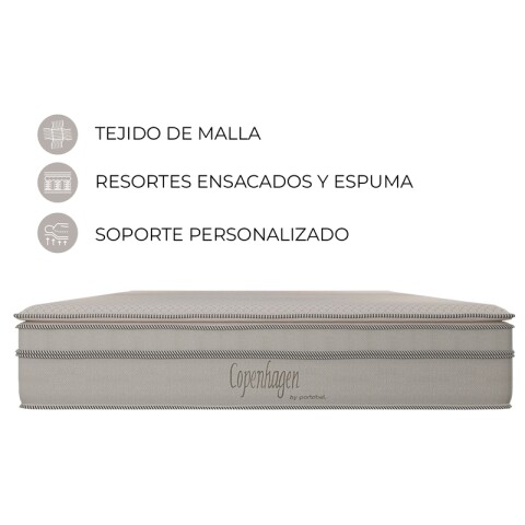 COLCHON QUEEN - Premium Copenhagen Espuma y Resortes Ensacados 158 x 198 x 42 cm - 5 Años de Garantía COLCHON QUEEN - Premium Copenhagen Espuma y Resortes Ensacados 158 x 198 x 42 cm - 5 Años de Garantía
