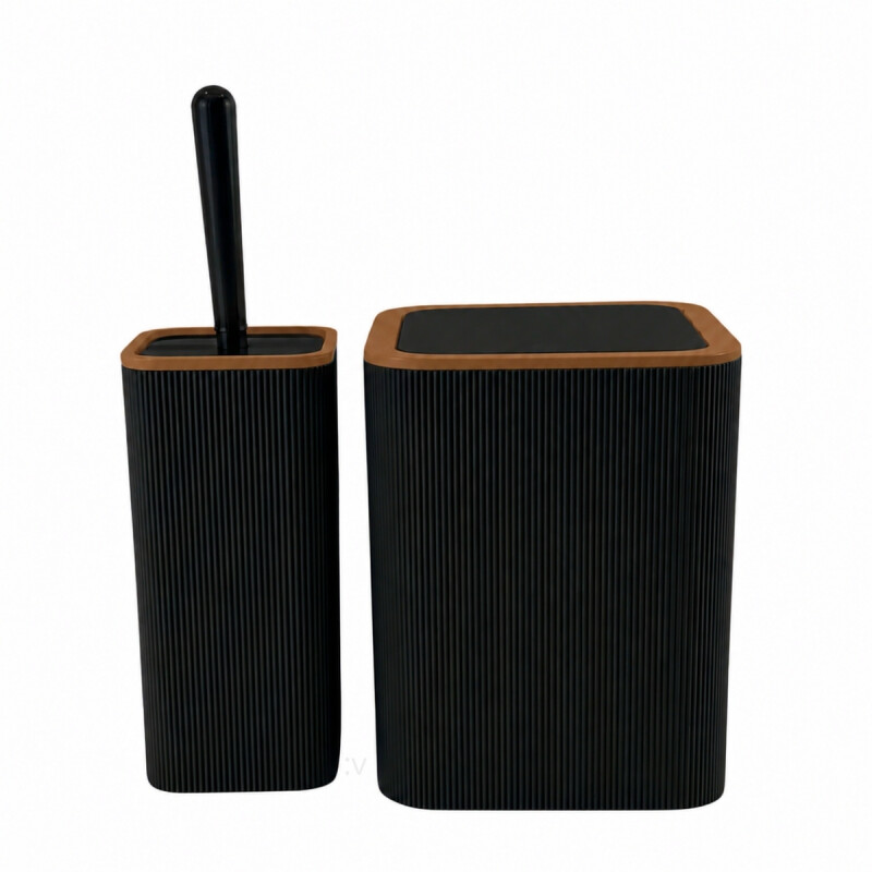 Set x2 piezas baño NEGRO