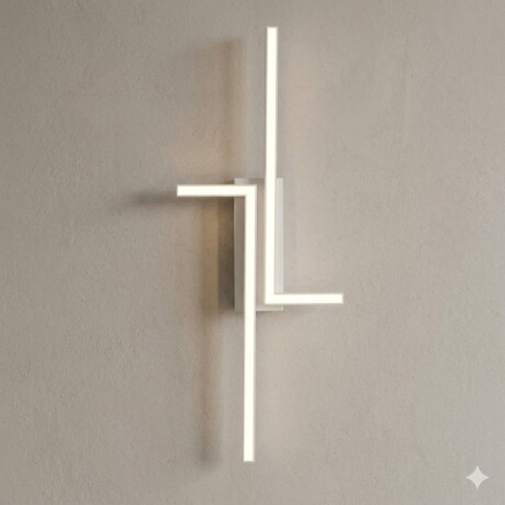 Aplique Led minimalista Diseño doble L 20W Cálido BLANCO