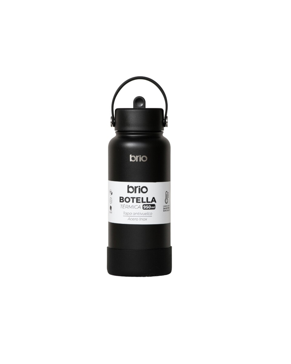 Botella Térmica brio 950ml Acero Inoxidable - Negro 