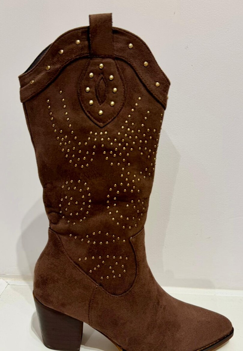 BOTA ALTA BRILLO Marron