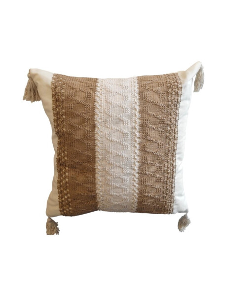 ALMOHADON CON TEJIDO 45x45CM NATURAL/BLANCO ALMOHADON CON TEJIDO 45x45CM NATURAL/BLANCO