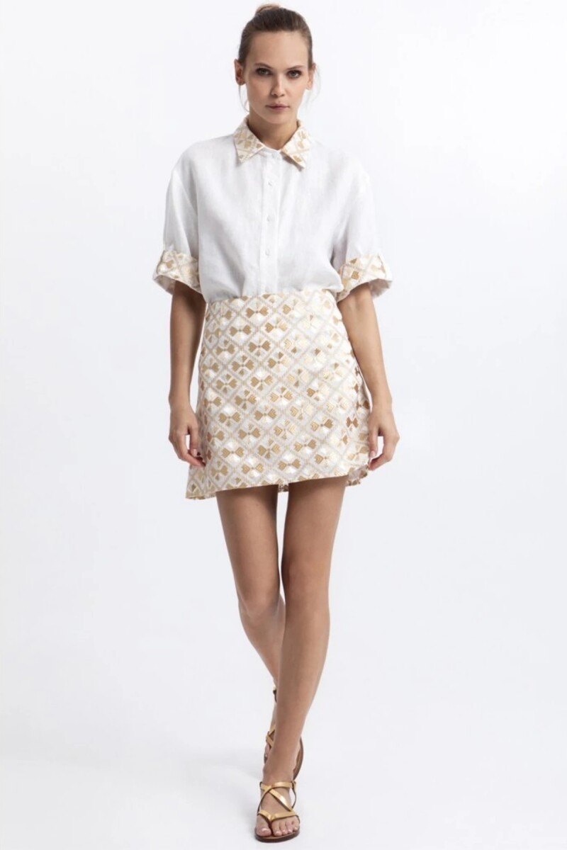 CAMISA FLAKES MANGA CORTA Blanco