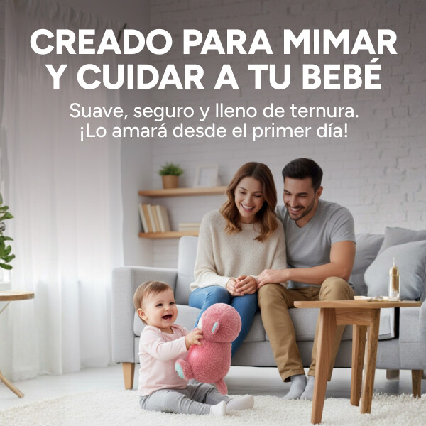 Peluche Nutria Bebé Respira Y Relaja Dormir Niño Tendencia Variante Color Rosa