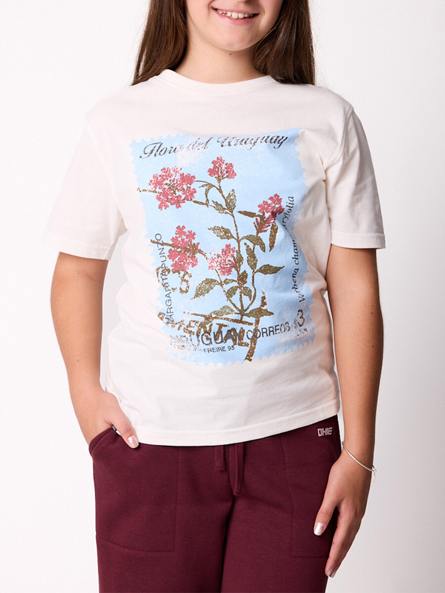 T-SHIRT FLOX TEEN DIXIE - Crudo 