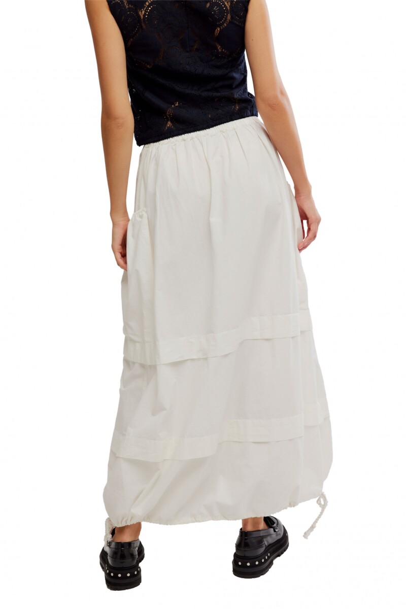 Pollera Eloise Maxi Blanco