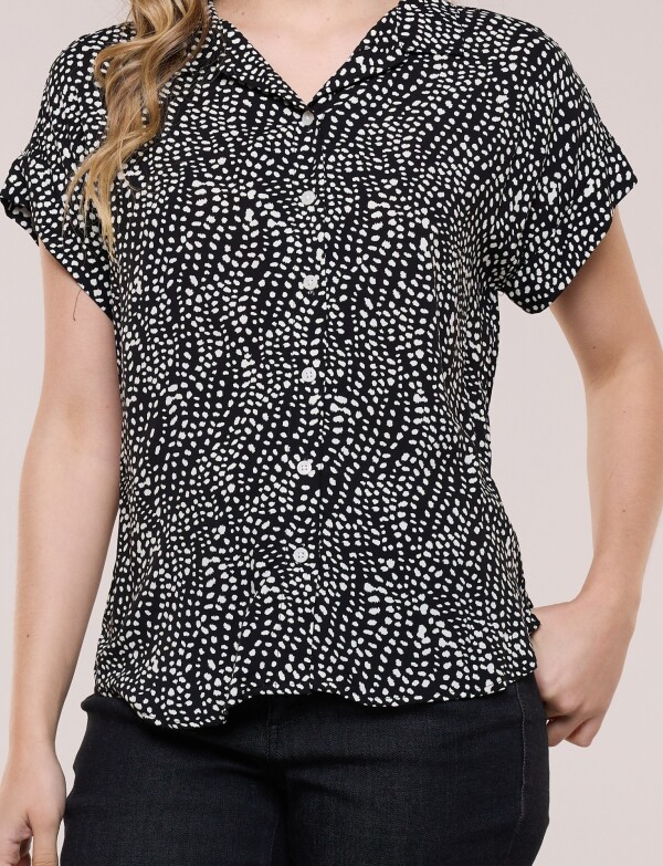 Camisa Print NEGRO/CRUDO