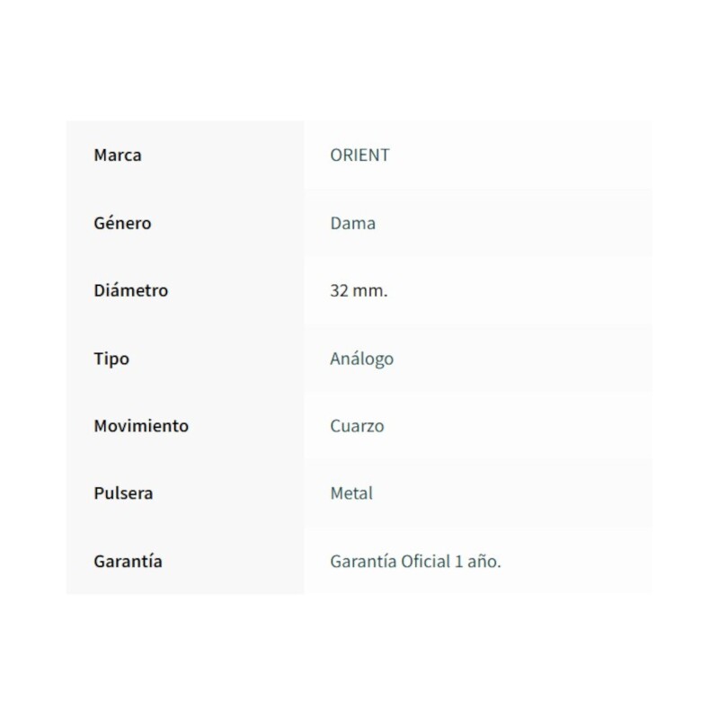 ORIENT dama RO1135 FGSS0226 E2KX doradouniforme