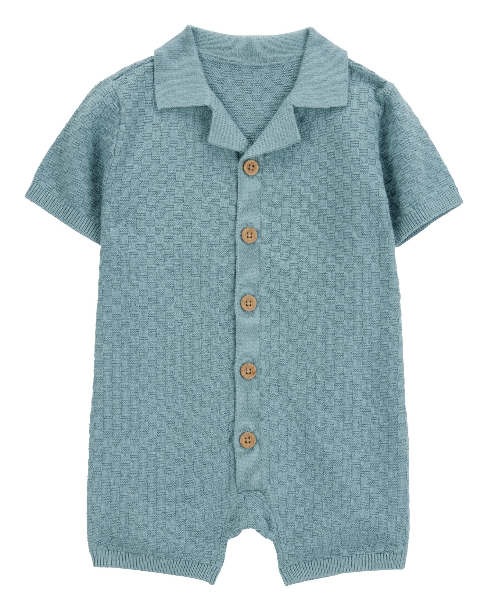 Monito corto de algodón, tejido, azul Sin color