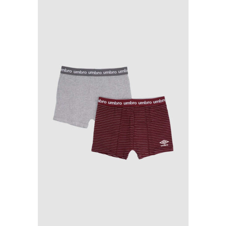 Ex.08886 boxer pack x 2 alg/lyc Bordeaux oscuro