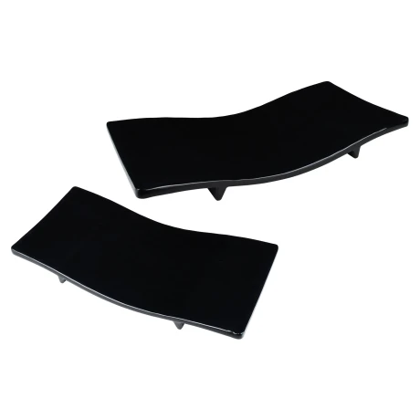 PLATO MELAMINA C/PIE LINEA SUSHI NEGRO 33X16X3CM B150-13 Q36 PLATO MELAMINA C/PIE LINEA SUSHI NEGRO 33X16X3CM B150-13 Q36