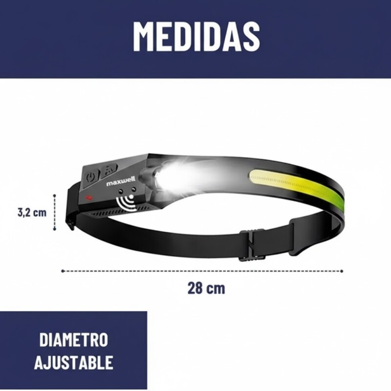 Linterna Frontal Luz Led Camping De Cabeza Con Sensor Linterna Frontal Luz Led Camping De Cabeza Con Sensor