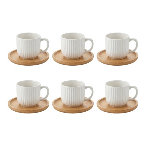 SET TAZA C/PLATITO BAMBU 12PZAS Unica