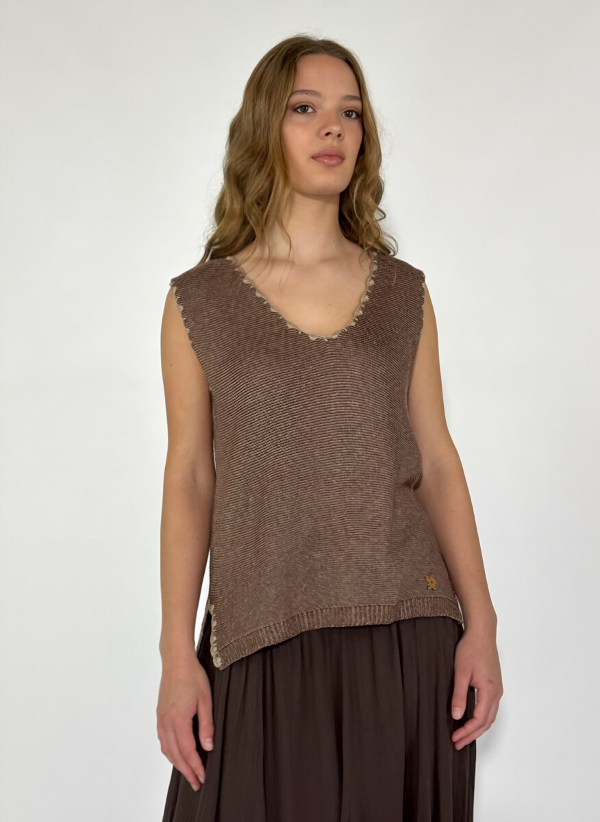 CHALECO MAREA - MARRON 