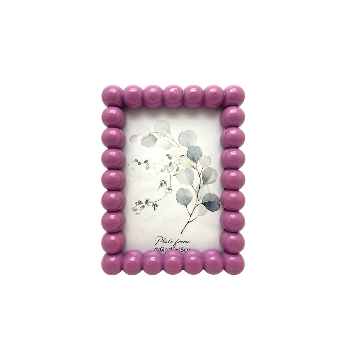 Portarretrato con marco bolitas - 13x18cm - Fucsia 