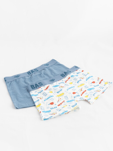 Pack x2 boxer Estampado celeste