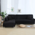 Cubre Sofa Elastico Elastizado Funda 4 Cuerpo Plaza Variante Color Negro