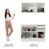 Mueble de cocina y encimera compacta Lumax MDF 120cm blanco Mueble de cocina y encimera compacta Lumax MDF 120cm blanco