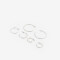 Aros Argollas Set De metal Set De Argollas De Metal - Plateado