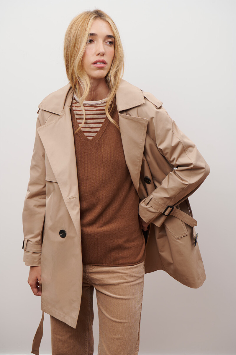 TRENCH CAPUCHA MIDI BEIGE