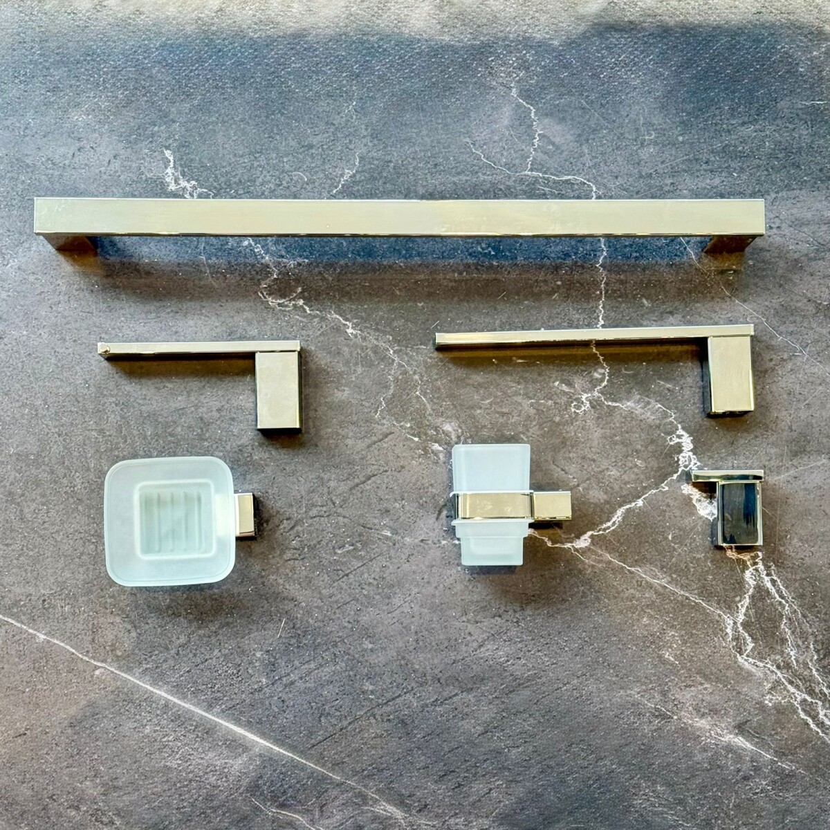 Juego de Accesorios para Baño 6 Piezas en Acero Inoxidable 