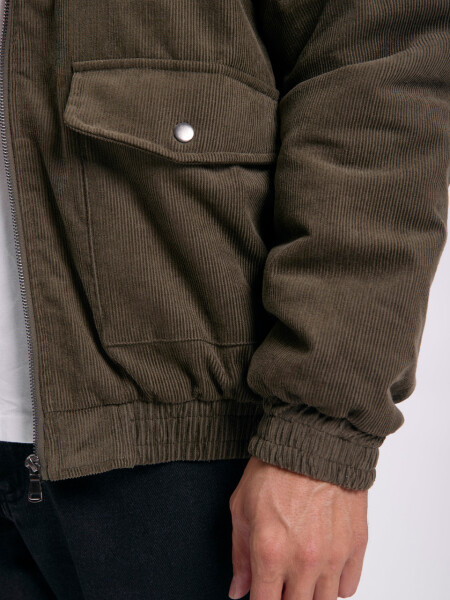 Campera bomber pana Verde