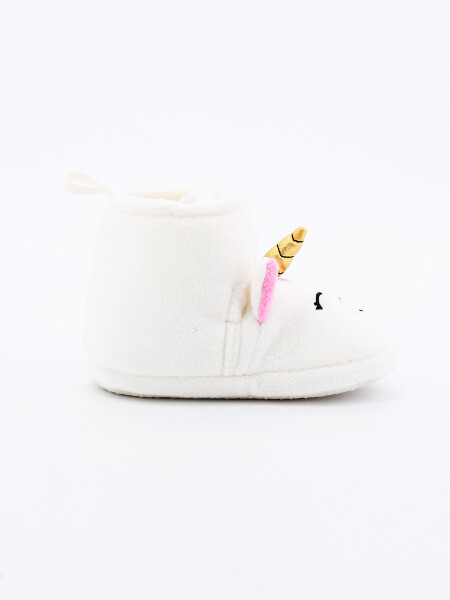 PANTUFLA INFANTIL UNICORNIO CRUDO