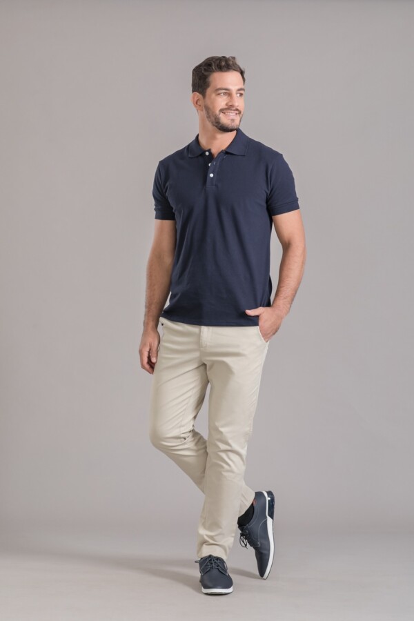Remera Polo. Azul Marino.