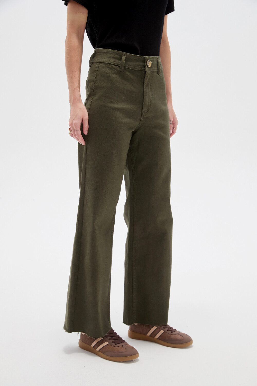 Pantalon Adeline Verde Oliva Oscuro