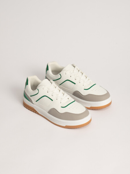 Zapatilla deportiva acordonada Blanco