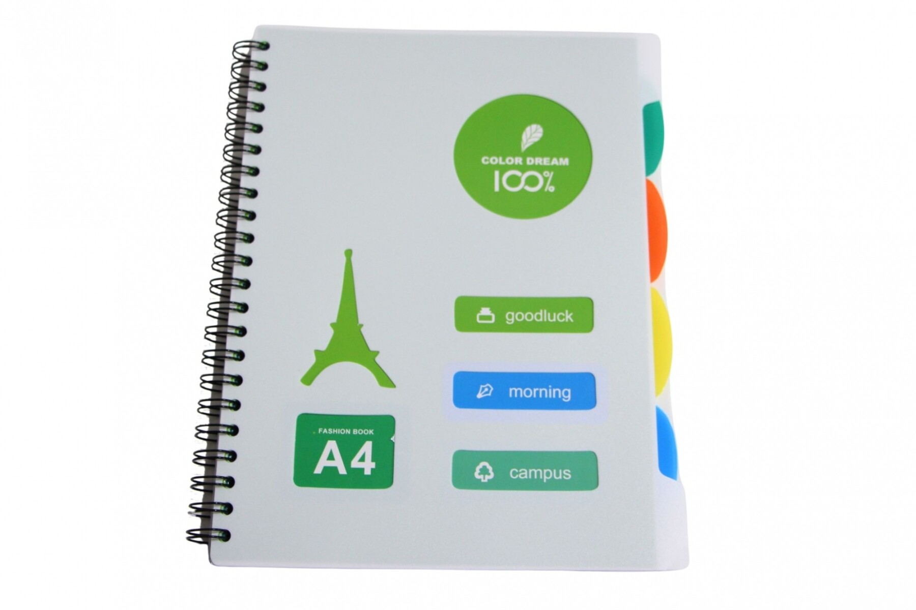 CUADERNO A4 12KPP TAMAÑO 21,4X29,4 - COLOR VERDE 