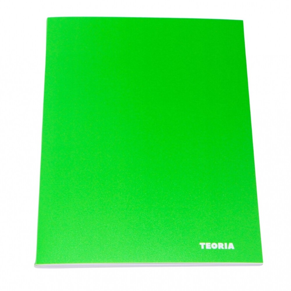 CUADERNO TEORIA 96 HOJAS TAPAS COLORES TAPA VERDE