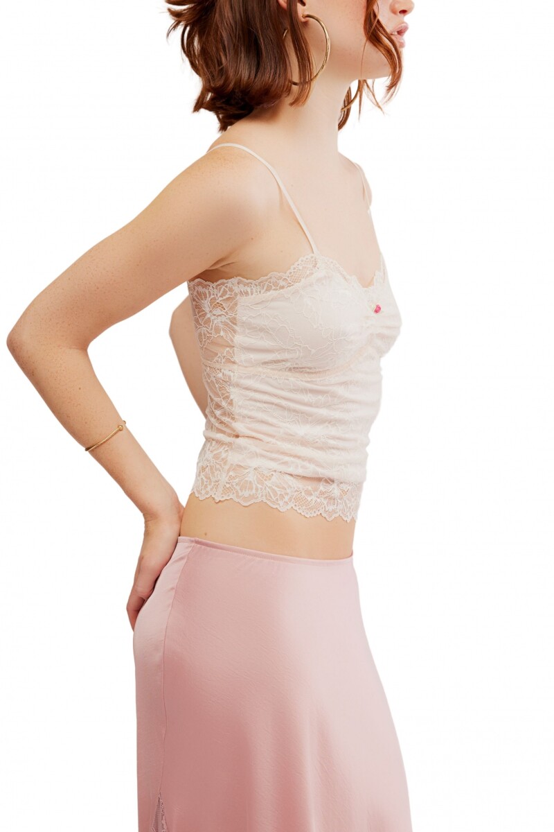 TOP LACEY ESSENTIAL Blanco