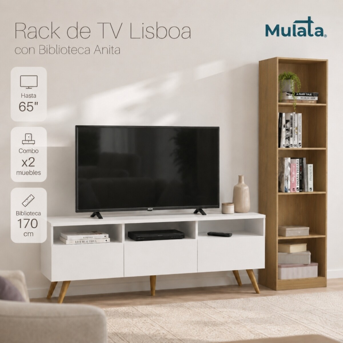 Rack para Tv Lisboa minimal + Repia Anita 