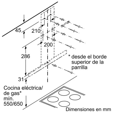 CAMPANA DE PARED BOSCH 3-POTENCIAS DWB96BC50 PLANA 90CM
