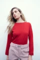 Pantalón con cinto rosa pastel