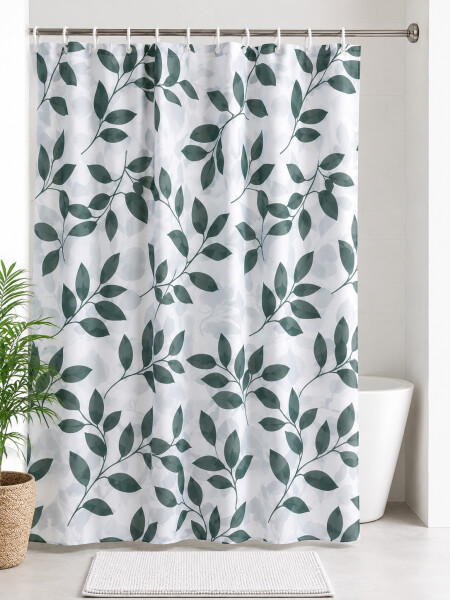CORTINA BAÑO BOTANIC VERDE