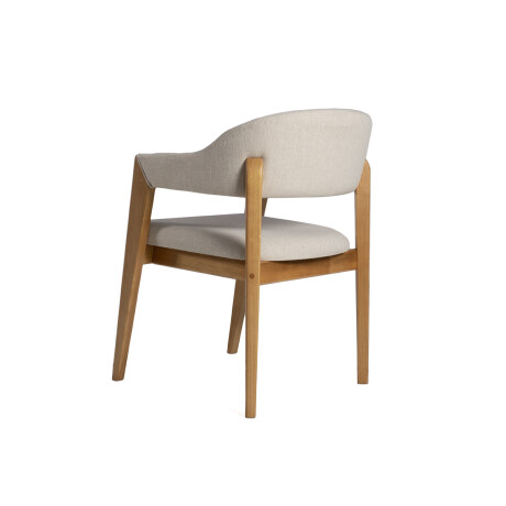 Silla Vogue Liz con Brazo - Tela Rústica Rustico beige (4F)
