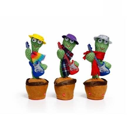 PELUCHE CACTUS BAILARIN DISEÑO C/ GUITARRA Y SOMBRERO CP12 001