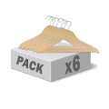 Perchas De Madera Pack x6 Perchas De Madera Pack x6